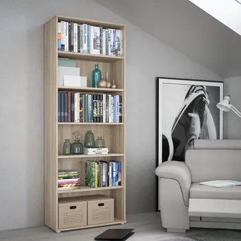 Knihovna Knihovna Baur vysoká, dub sonoma 73x198x34 cm