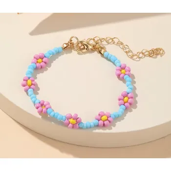 Náramek Prosperk Náramek z korálků s kytičkami