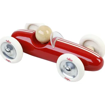 Výuková hračka Vilac Dřevěné auto velké Grand prix vintage červené