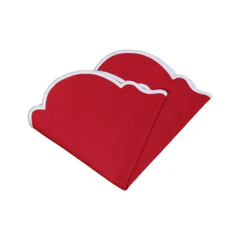 Papírový ubrousek Bavlněný ubrousek Saga Red 40x40 cm