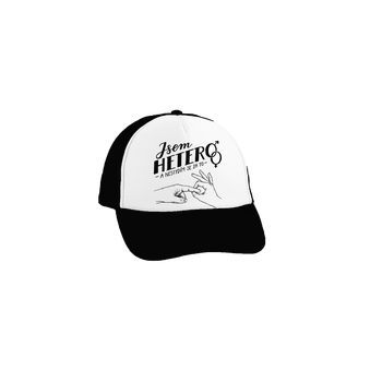 Kšiltovka Bastard B12: Jsem hetero kšiltovka truckerka Black cap