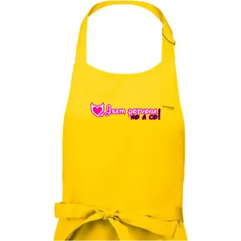 Kuchyňská zástěra Jsem potvora, no a co! - Dámská zástěra na vaření - Univerzální velikost ( Žlutá )