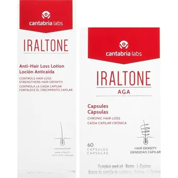 Přípravek proti padání vlasů IRALTONE Anti-Hair Loss IRALTONE Anti-Hair Loss Lotion krém proti vypadávání vlasů 100 ml + IRALTONE AGA kapsle pro oslabené vlasy 60 cps