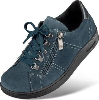 Dámská zdravotní obuv Dámské tenisky se šněrování i zipem, velurová useň, tmavě modrá: 42