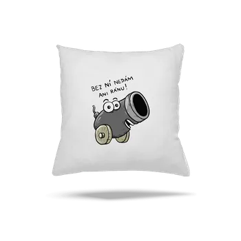 Polštář Bastard Dělo a koule polštář White