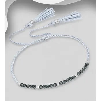 Prsten HEMMA provazkový náramek s hematitem a střapci