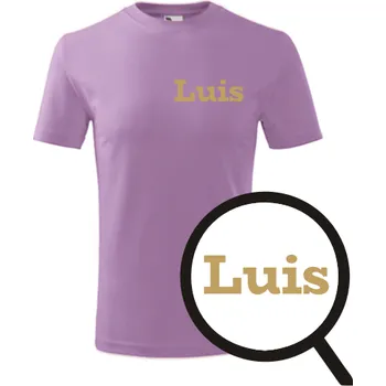 Chlapecké oblečení Fialové dětské tričko Luis - dárek pro malého fotbalistu - fotbalový dárek - barva fialová - velikost 8let