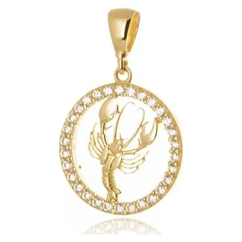 Přívěsek Přívěšek znamení Rak ze žlutého zlata ZZ1451RAKF + dárek zdarma