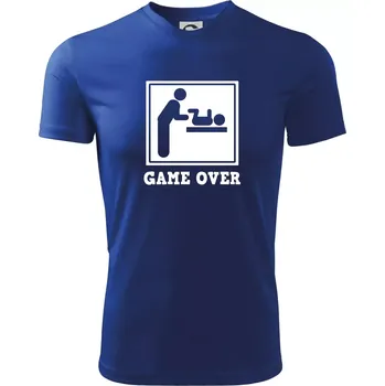 Pánské tričko Game over miminko - Pánské triko Fantasy sportovní (dresovina) - XL ( Královská modrá )