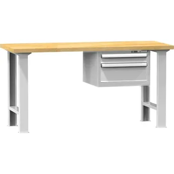 Dílenský stůl Pracovní stůl se dvěma zásuvkami, 1500 mm #29 HARDWORK D2