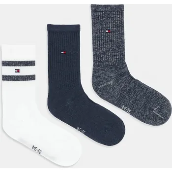 Pánské ponožky Ponožky Tommy Hilfiger 3-pack 701236330.9BYA námořnická modř 59X, vel. 27/30