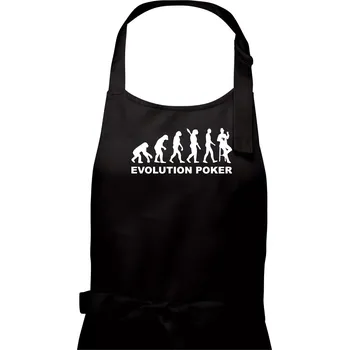 Kuchyňská zástěra Evolution poker - Dámská zástěra na vaření - Univerzální velikost ( Černá )