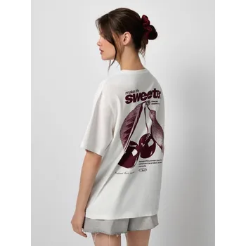 Dámská móda Tričko s&nbsp;potiskem - L - House - krémový - 286EB-01X