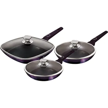 Pánev Berlinger Haus 6dílná sada pánví s titanovým povrchem PURPLE ECLIPSE COLLECTION 20248&nbsp;BH/7107