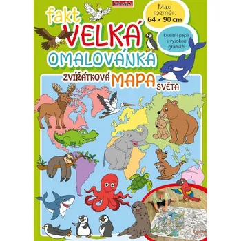 omalovánky Fakt velká omalovánka Zvířatková mapa světa - Baloušek