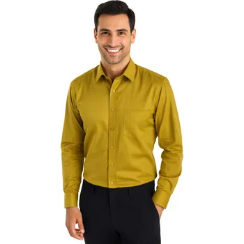 Pánská košile Pánská košile s dlouhým rukávem olivově zelená vz.č.57 Velikost: 2XL