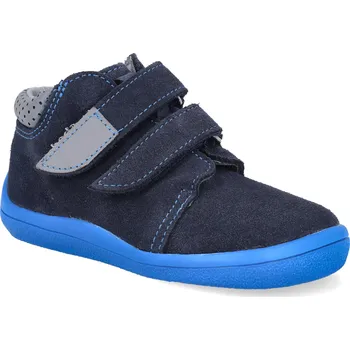 Barefoot dětské kotníkové boty Beda - Daniel užší kotník s pevným opatkem modré Velikost: 35