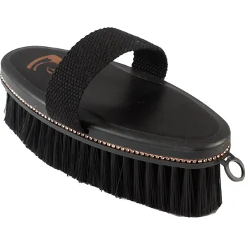 Čištění pro koně Horka Elegantní kožený kartáč na koně DIAMOND - jemnější