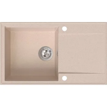 Granitový dřez Sink Quality Sink55, kuchyňský granitový dřez 780x460x215 mm, béžová, SKQ-SINK.P.1KDOL