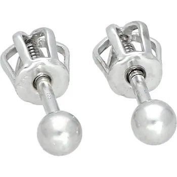 Náušnice Goldstore Bílé zlato náušnice kulička Váha: 0.72 g