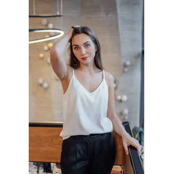 Slavnostní top na ramínka Lily krémově bílý Velikost: S