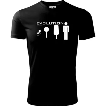 Pánské tričko Evoluce ženy - Pánské triko Fantasy sportovní (dresovina) - S ( Černá )