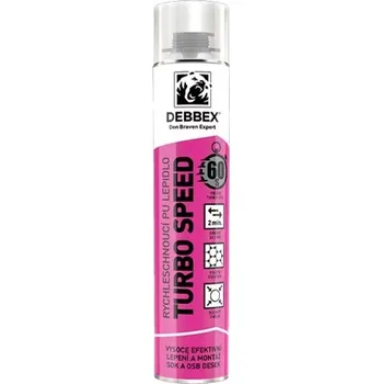 Montážní pěna PU rychleschnoucí lepidlo na polystyren TurboSpeed 750 ml - pistolové