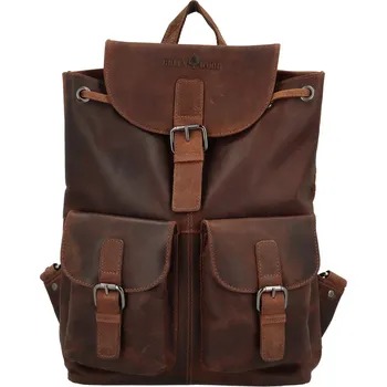 Kožený batoh hnědý - Greenwood Tanos hnědá