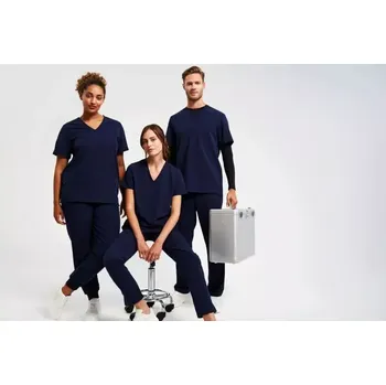 Dámská halenka Onna Premier Dámská strečová halena s výstřihem do V NN 310, barva tmavě modrá, vel. M