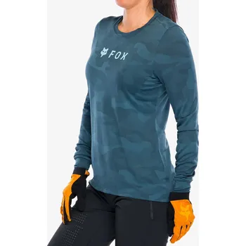 cyklistický dres Cyklistická mikina dámská Fox Ranger Tru Dri LS Jersey - dark vintage
