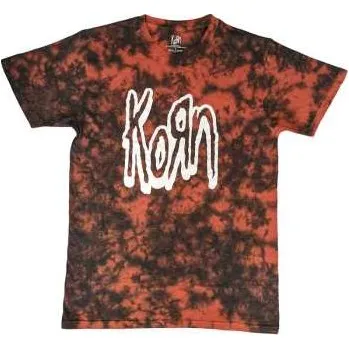 Pánské oblečení Merch Korn: Korn Unisex T-shirt: Logo Outline (red) (wash Collection) (small) S
