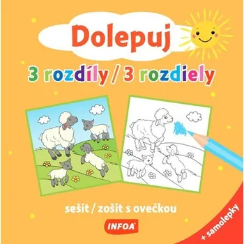 Dolepuj 3 rozdíly / 3 rozdiely - sešit/ zošit s ovečkou + samolepky