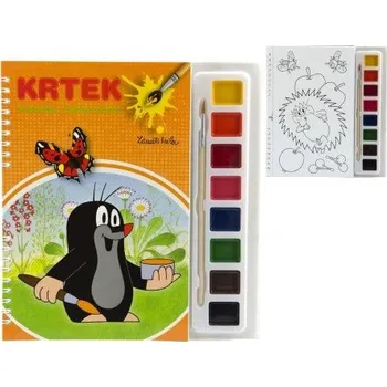 omalovánky Krtek - Omalovánky s vodovými barvami a štětcem - Zdeněk Miler