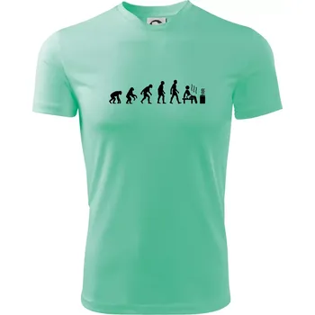 Pánské tričko Evoluce sauna - Pánské triko Fantasy sportovní (dresovina) - L ( Mátová )