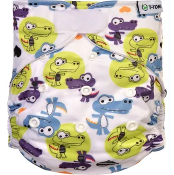 Plenkové kalhoty T-TOMI Plena kapsová, typ AIO - suchý zip, 4-15kg, Crocodiles
