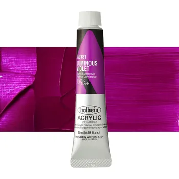 Vodová barva Akrylová barva Holbein Heavy Body - Luminous Violet Balení: 20 ml