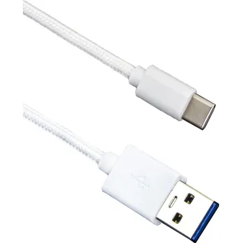 Datový kabel Esperanza USB-C kabel 3.0, 2m, bílý, opletený 72384&nbsp;EB228W