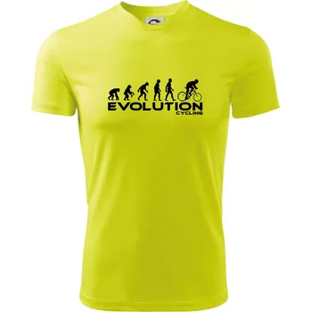 Pánské tričko Evoluce cyklistiky - Pánské triko Fantasy sportovní (dresovina) - 3XL ( Neonově žlutá )