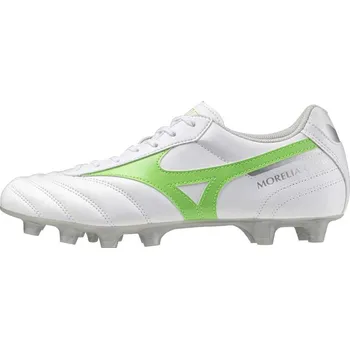 Kopačky Mizuno MORELIA II CLUB(U) White/Neon Green/Galaxy Silver P1GA251637 Velikost: 39