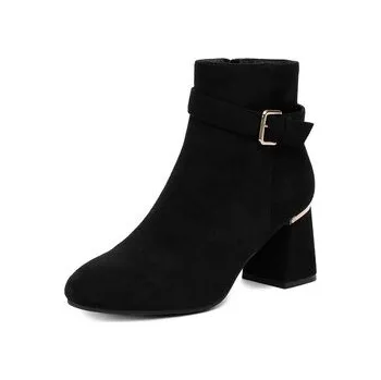 Dámská obuv DeeZee Polokozačky HX19021-9 Černá 36