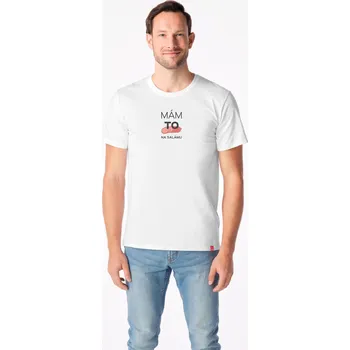 Pánské tričko CityZen AGEN Pánské tričko bílé s potiskem Salámu Velikost: 3XL