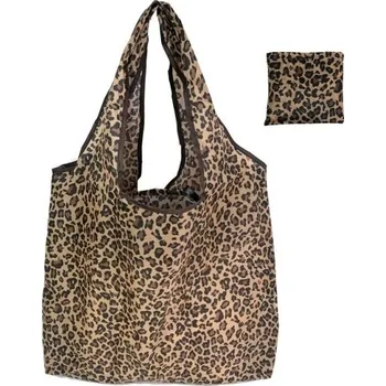Nákupní taška Skládací nákupní taška s leopardím vzorem 46 x 35 cm Odolná taška přes rameno na nákupy Cestování Úložná taška s velkou kapacitou