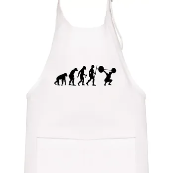 Kuchyňská zástěra Evolution fitness - Dětská zástěra na vaření - Univerzální velikost ( Bílá )