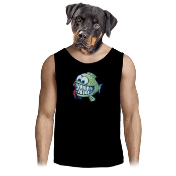 Pánské tílko Bastard Hladová rybka pánské tílko Black