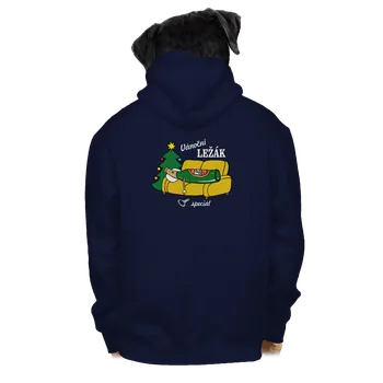 Pánská mikina Bastard Vánoční ležák pánská mikina na zip Navy