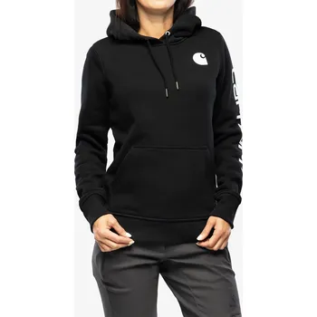 Dámská mikina Dámská mikina s kapucí Carhartt Logo Sleeve Graphic Sweatshirt - black