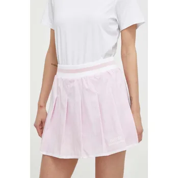 Dámská sukně Sukně Guess ARLETH růžová barva, mini, áčková, V4GD19 WG2Q0 V4GD19.WG2Q0 30X, vel. XL