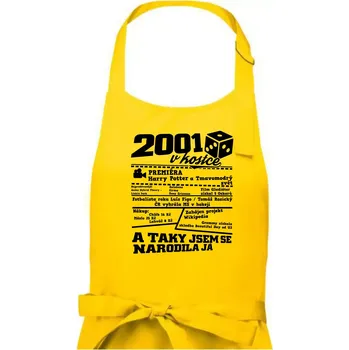 Kuchyňská zástěra 2001 v kostce - Dámská zástěra na vaření - Univerzální velikost ( Žlutá )