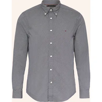 Pánské oblečení Tommy Hilfiger Pánská Košile Regular Fit, tmavě modrá / bílá, 42