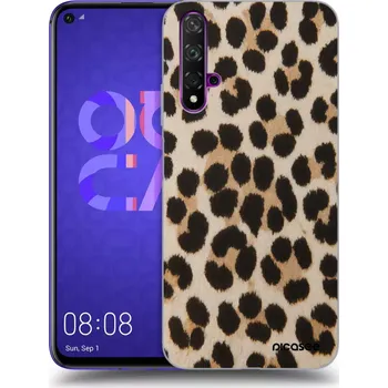Pouzdro na mobilní telefon Picasee silikonový průhledný obal pro Huawei Nova 5T - Brown Tiger